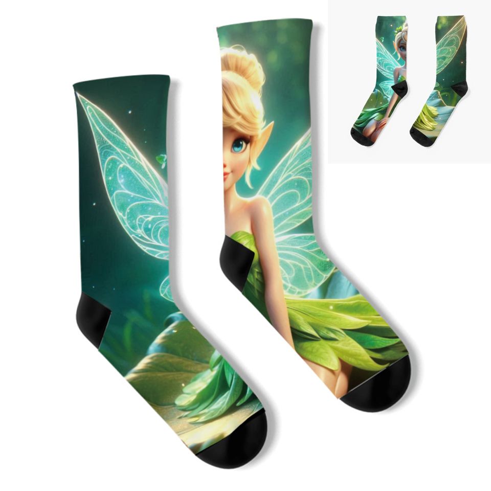 Watercolor Tinker Bell Socks