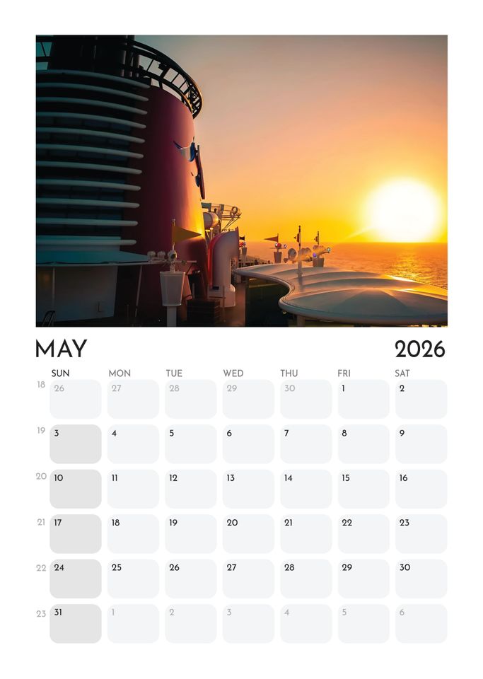 2026 Disney Cruise Line Calendar