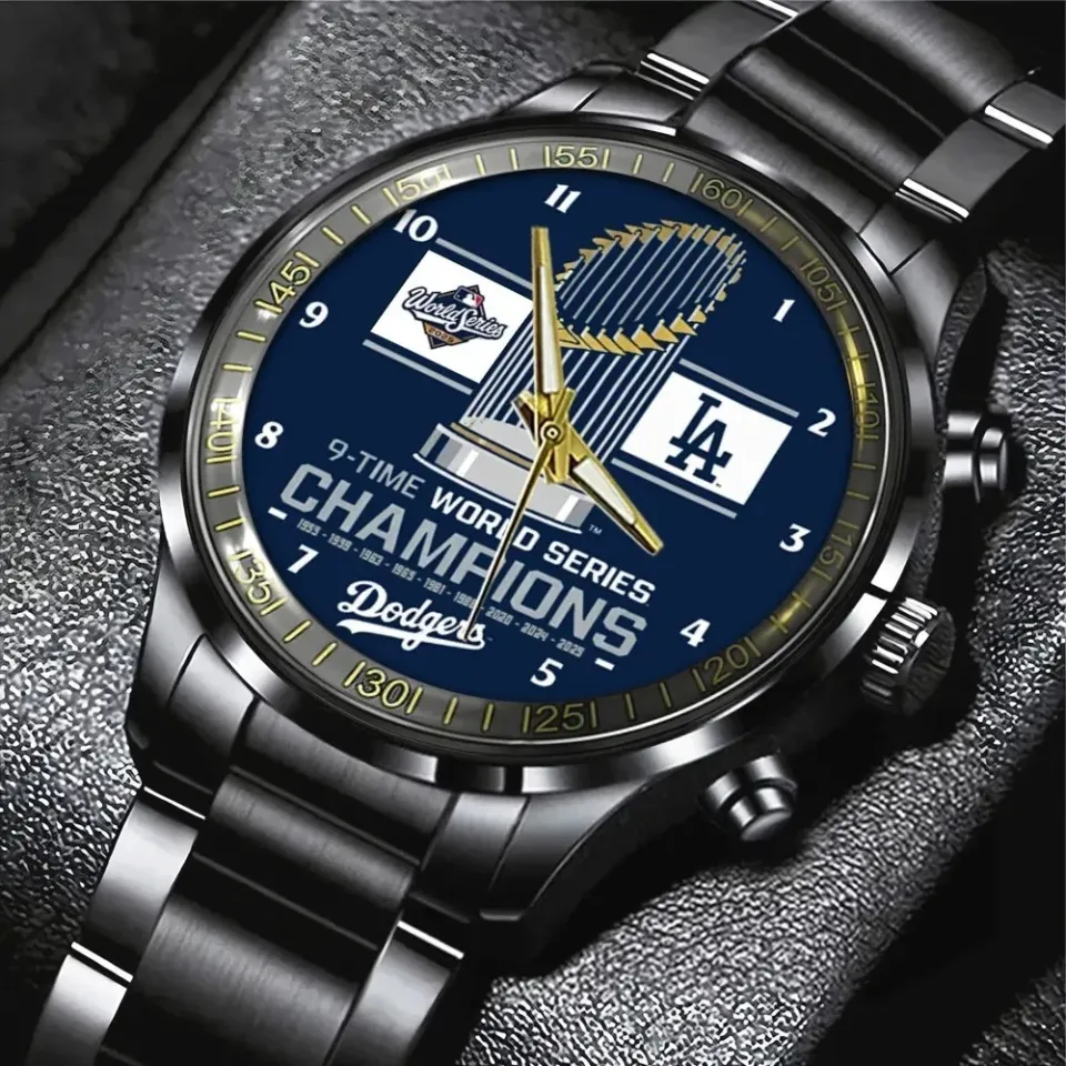 Dodgers World Series 2025 Black Stainless Steel Watch