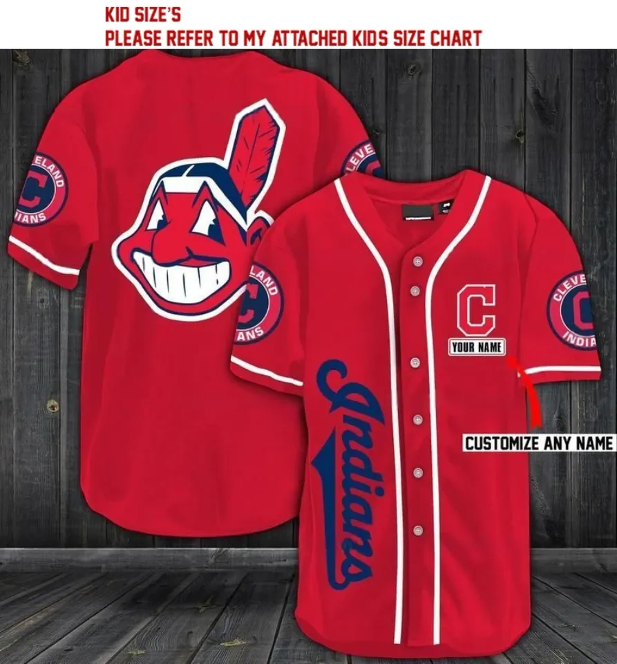 NEW Cleveland Indians Red Baseball Jersey Full Size Shirt