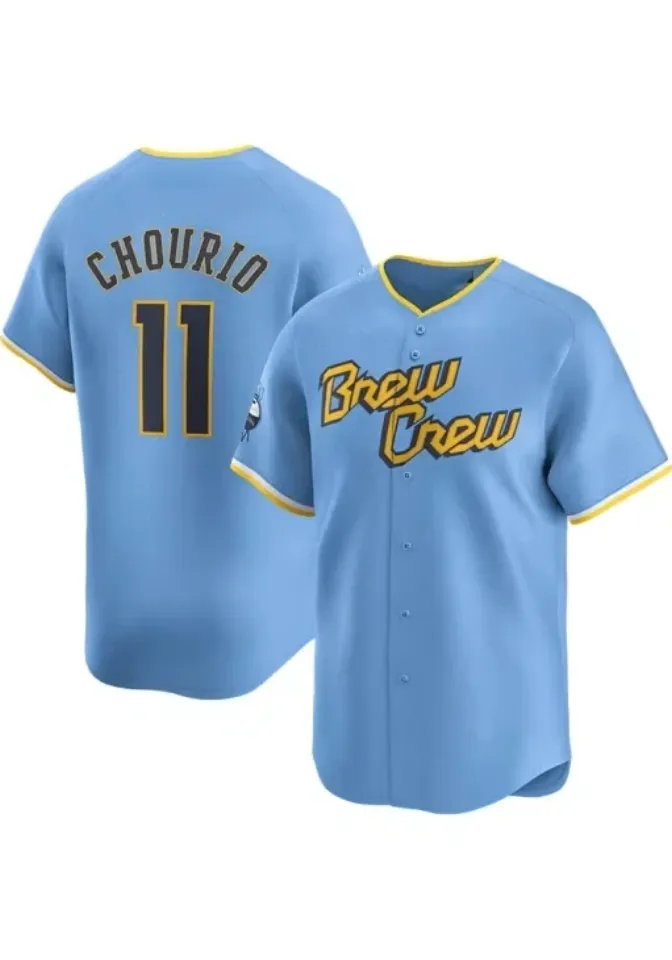 Jackson Chourio Milwaukee Brewers Polyester Baseball Jersey