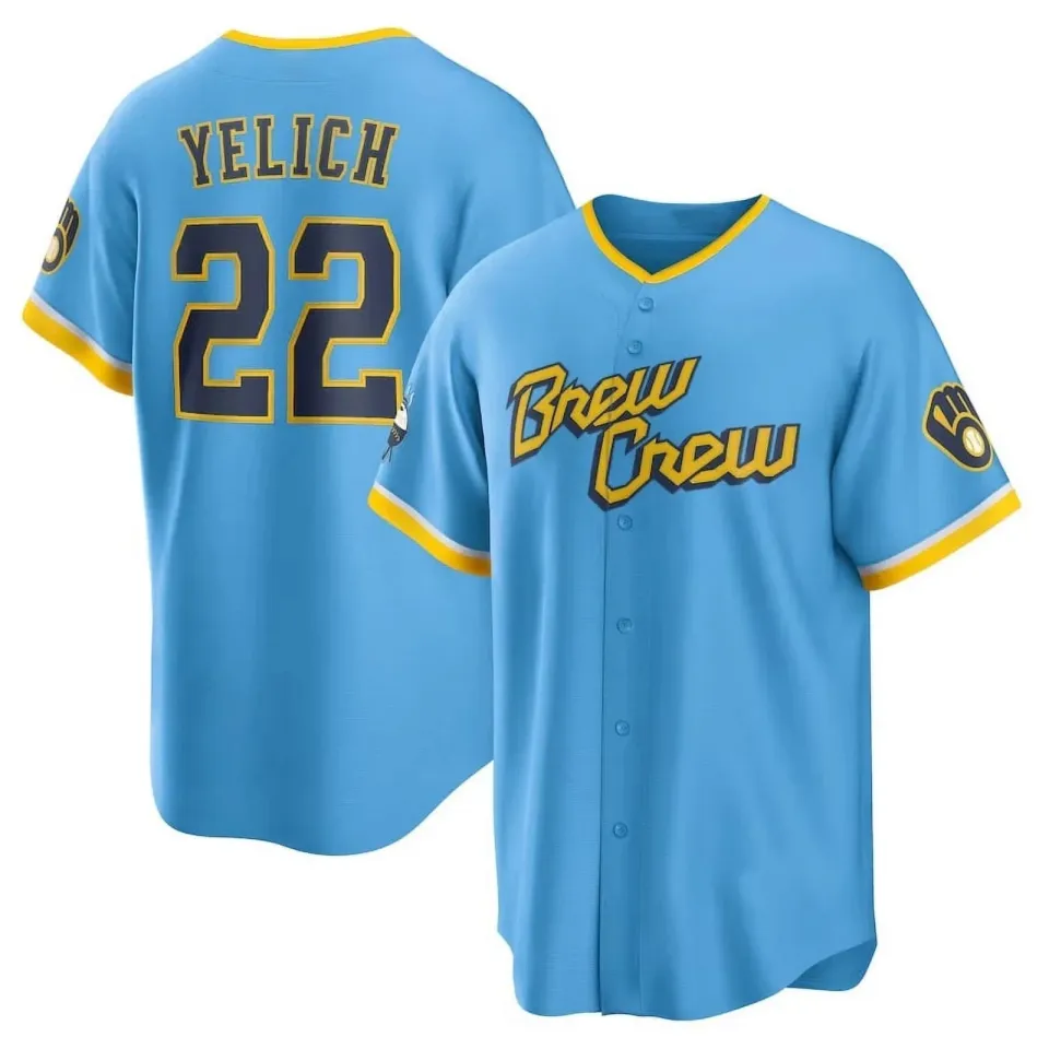 Yelich Milwaukee Brewers Jersey Baseball All Sizes