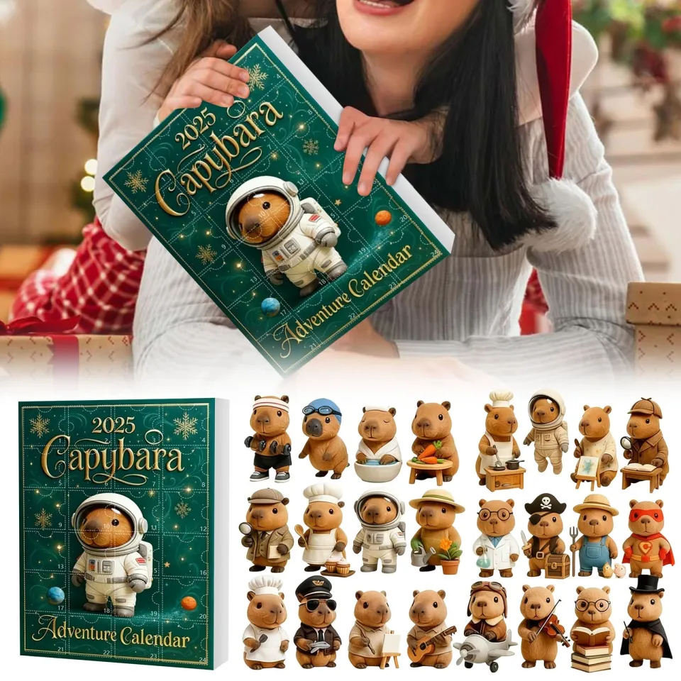 Capybara Acrylic Advent Calendar 2025 24-Day Countdown with Surprise Gifts