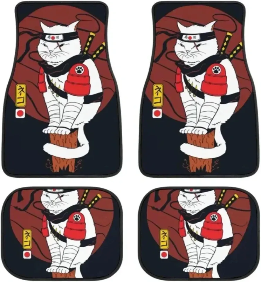 Samurai Cat Anime Car Mats