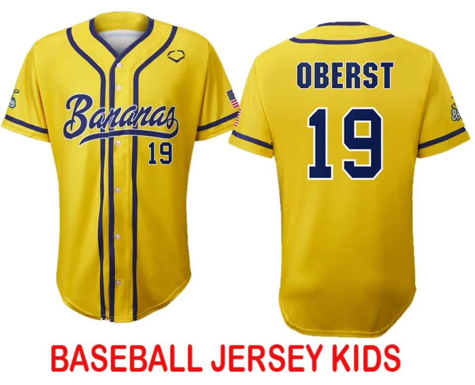 Savannah Bananas Baseball Jerseys kids Danny Oberst #19