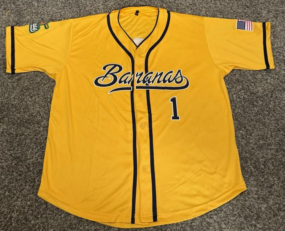 Savannah Bananas Men's Baseball Jersey Sewn Yellow
