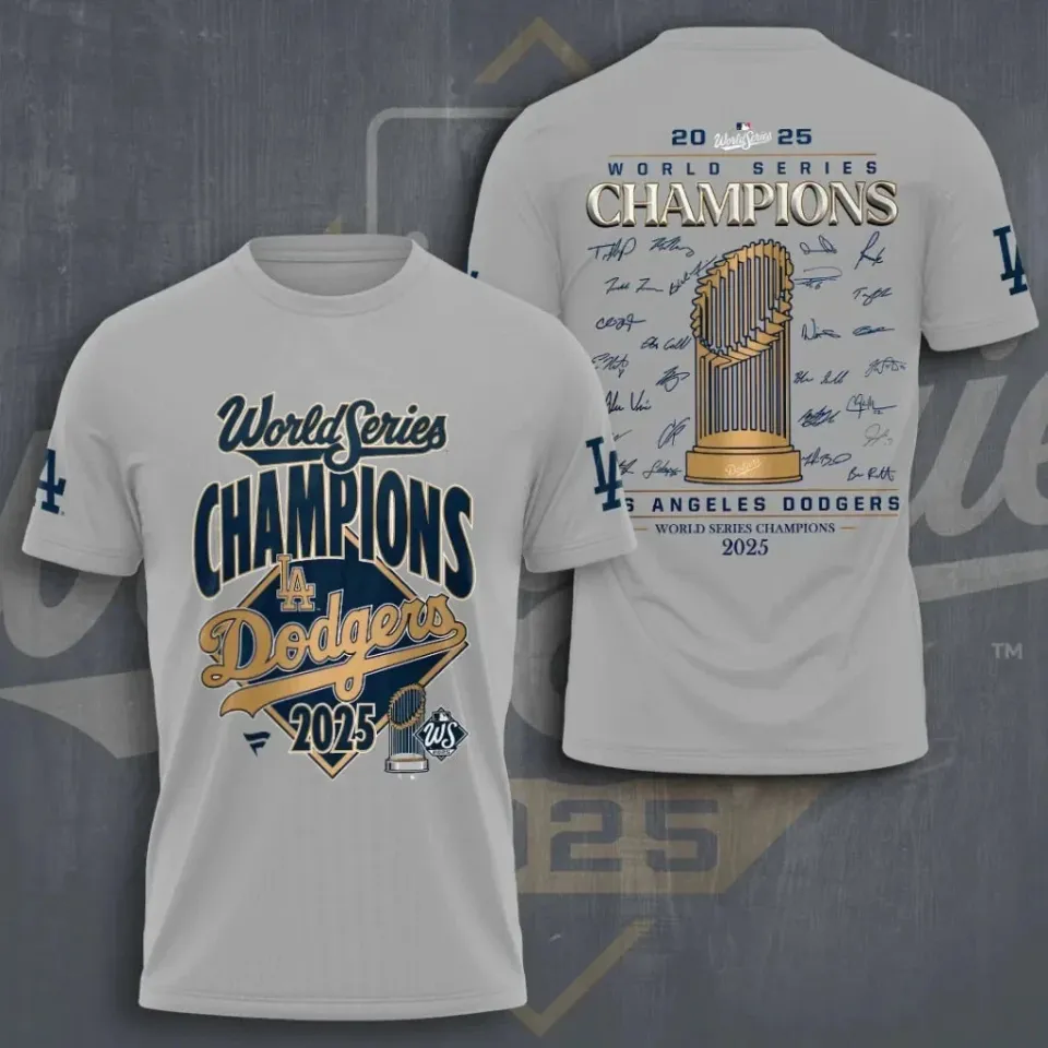 Los Angeles Dodgers Back to Back Champion 3D T-Shirt