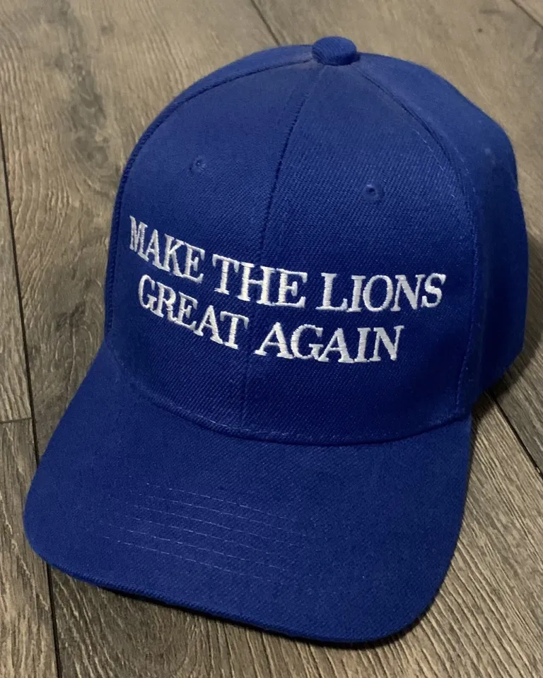 Detroit Lions Embroidered Baseball Cap Make the Lions Great Again