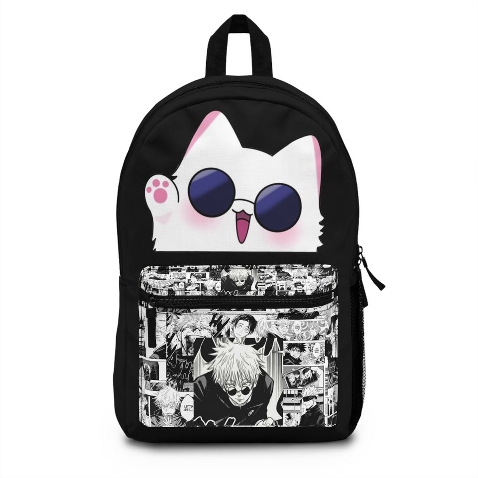 JJK Gojo Cat Backpack for Kids and Teens