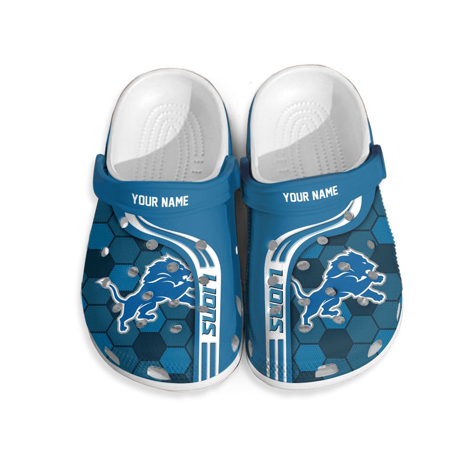 Detroit Lions Personalized Crocs Fleece Clog