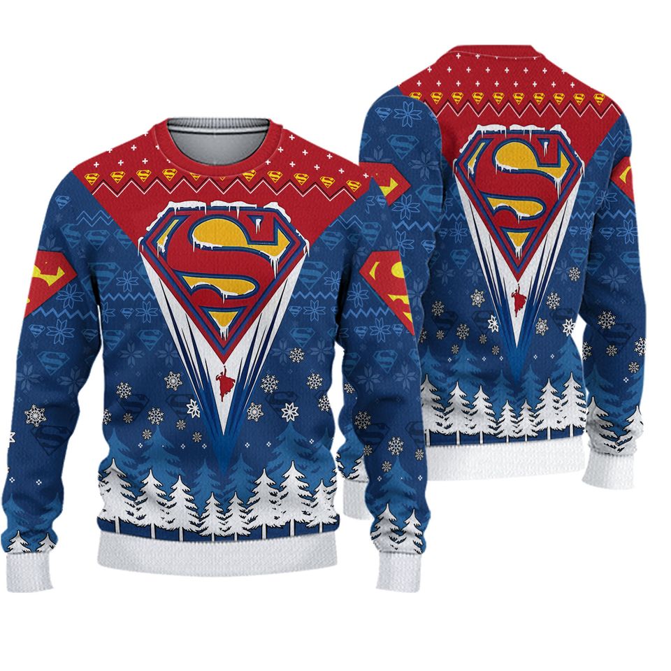 Superman Winter Wonderland Ugly Christmas Sweater