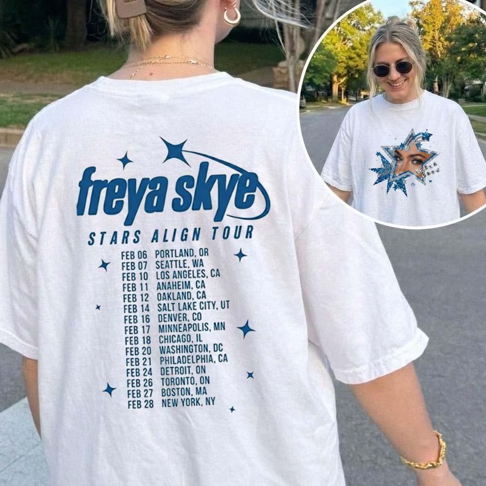Freya Skye Stars Align Tour 2026 T-Shirt, Pop Concert Tee
