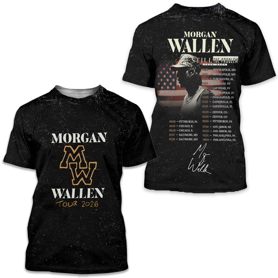 Wallen Western Still The Problem Tour 2026 3D T-Shirt