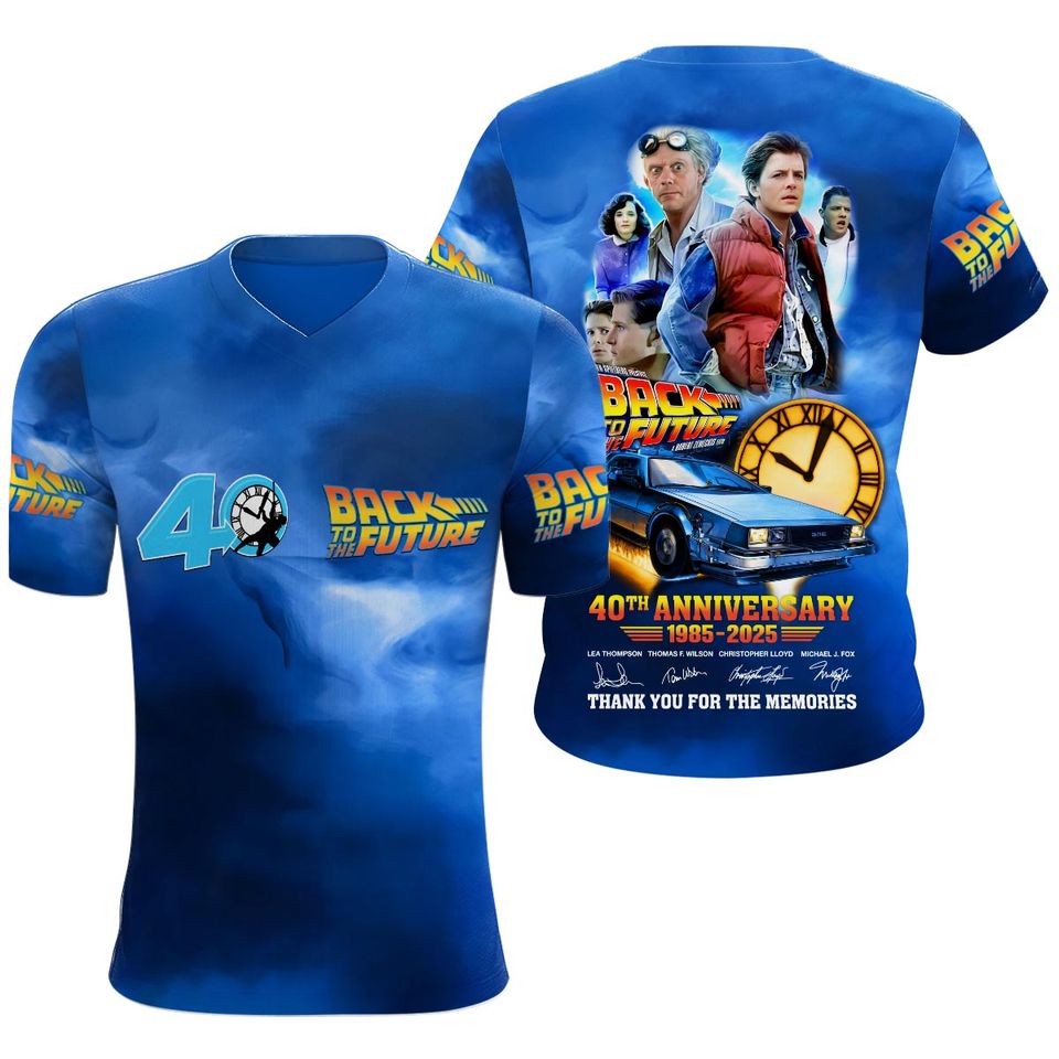 Back To The Future 40th Anniversary Movie 3D T Shirt