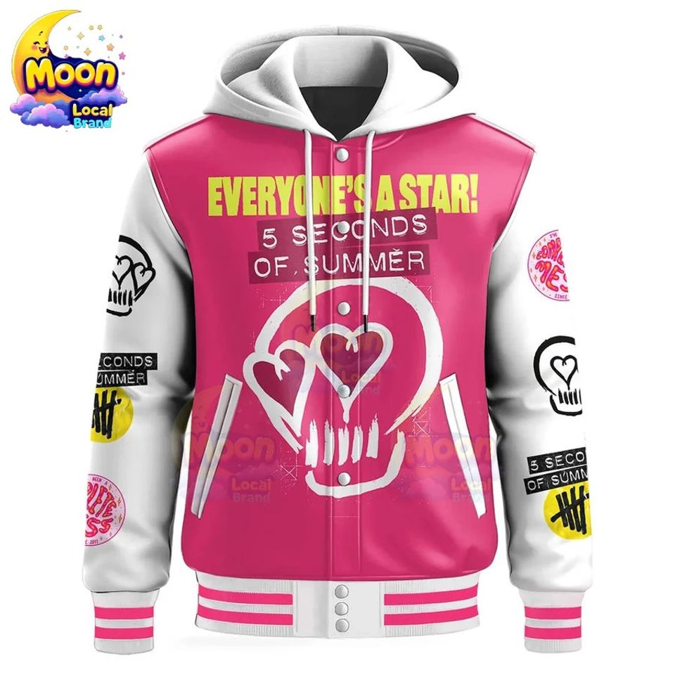 5 Seconds of Summer Everyone’s a Star World Tour Baseball Jacket
