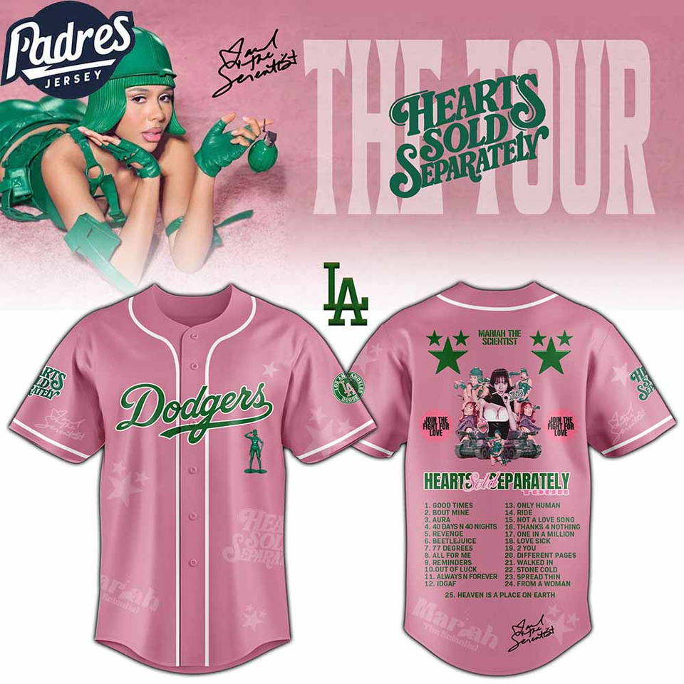 ALL TEAM X Mariah The Scientist Hearts Sold Separately Tour 3D Baseball Jersey