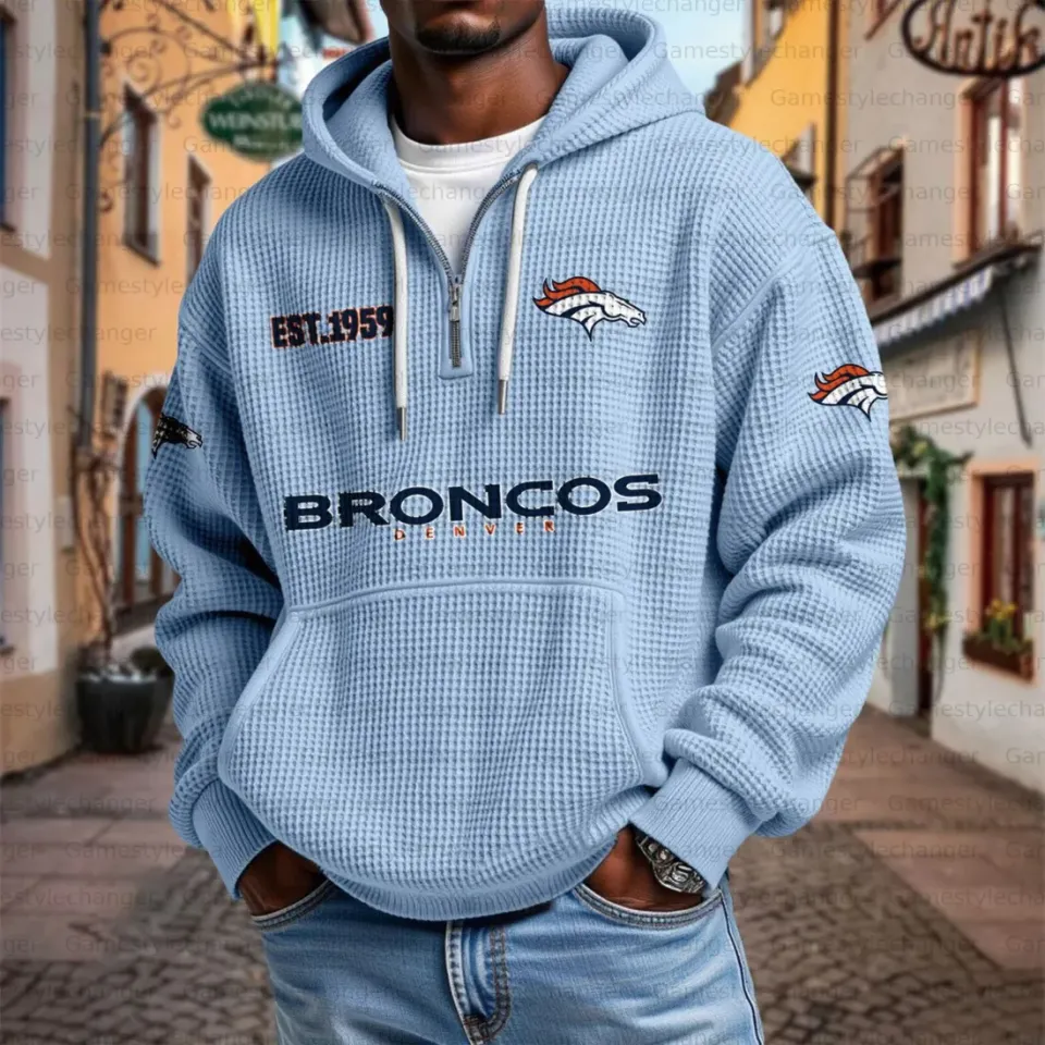 Broncos Est 1959 Waffle Quarter Zip Hoodie
