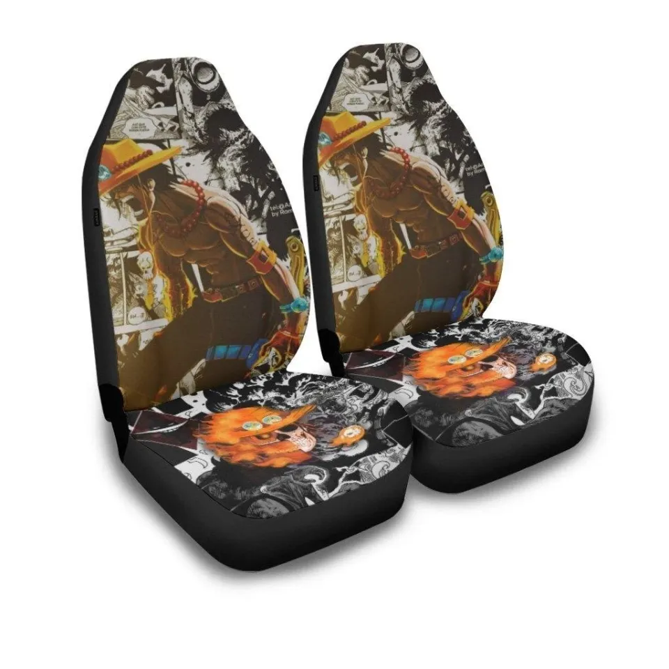 Ace Car Seat Covers One Piece Anime Car Decor Car Accessories Of 2
