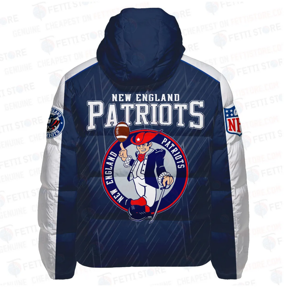 New England Patriots Puffer Jacket, Football Fan Jacket
