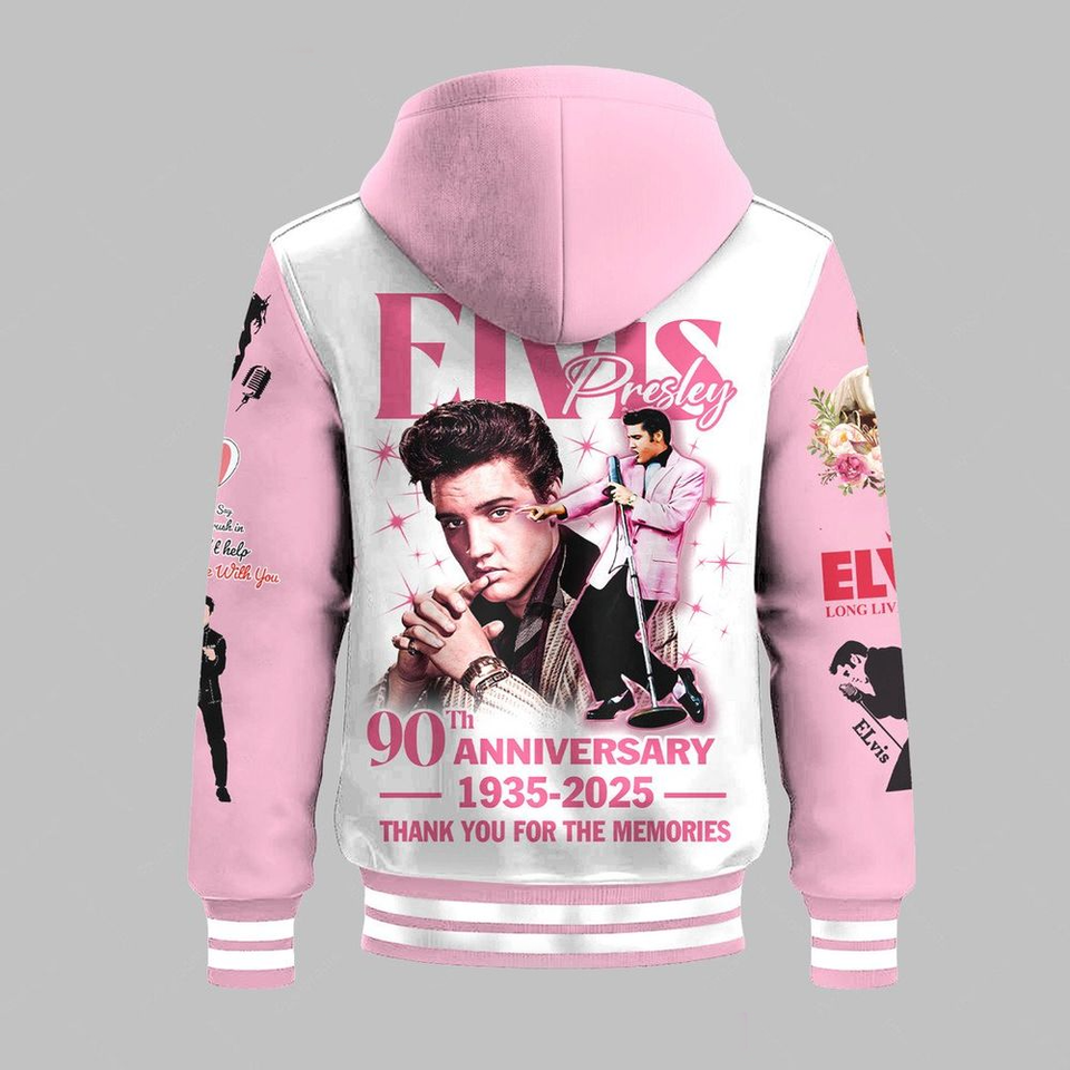 Elvis Presley 90th Anniversary Special Edition Hooded Varsity Jacket
