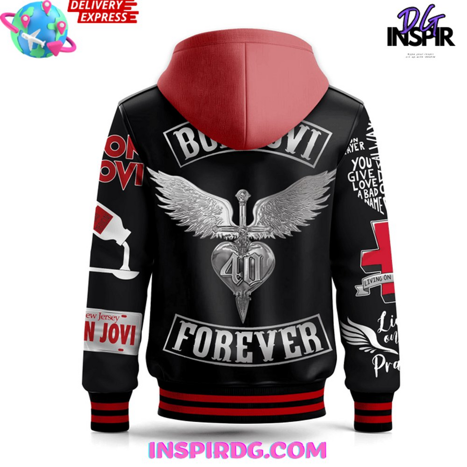 Bon Jovi Forever Special Hooded Varsity Jacket