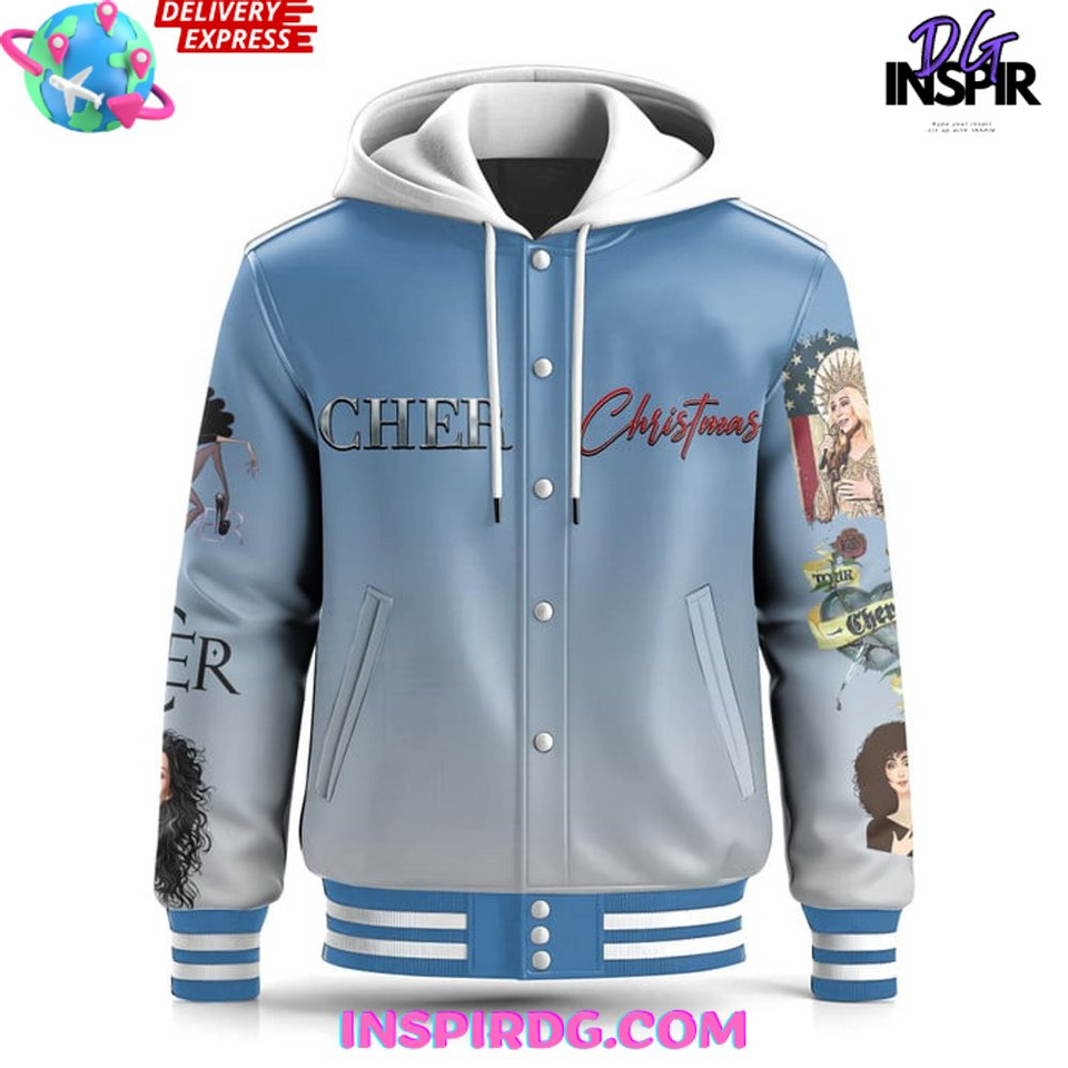 Cher Christmas Holiday Special Hooded Varsity Jacket