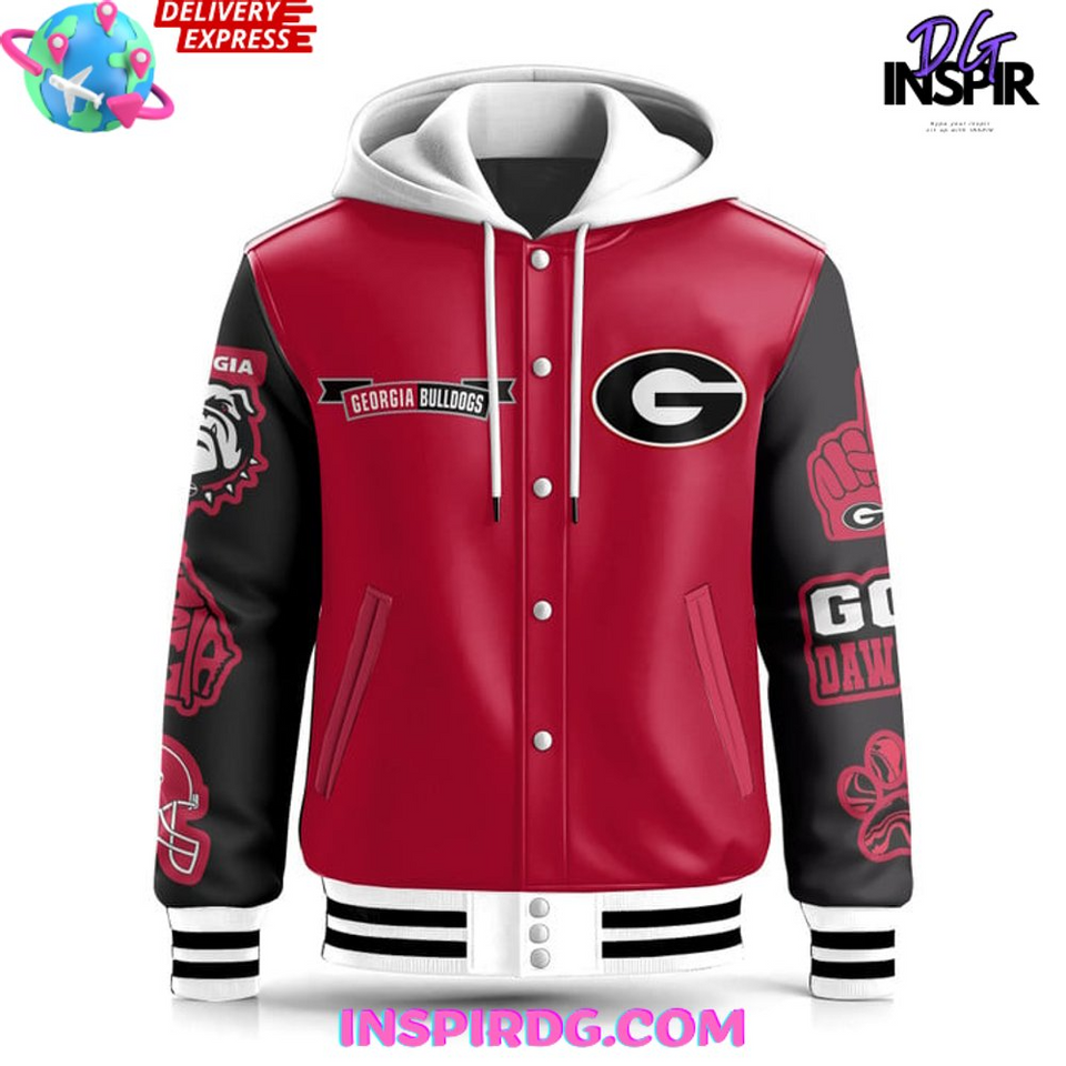 GA bulldogs Limited Hooded Varsity Jacket