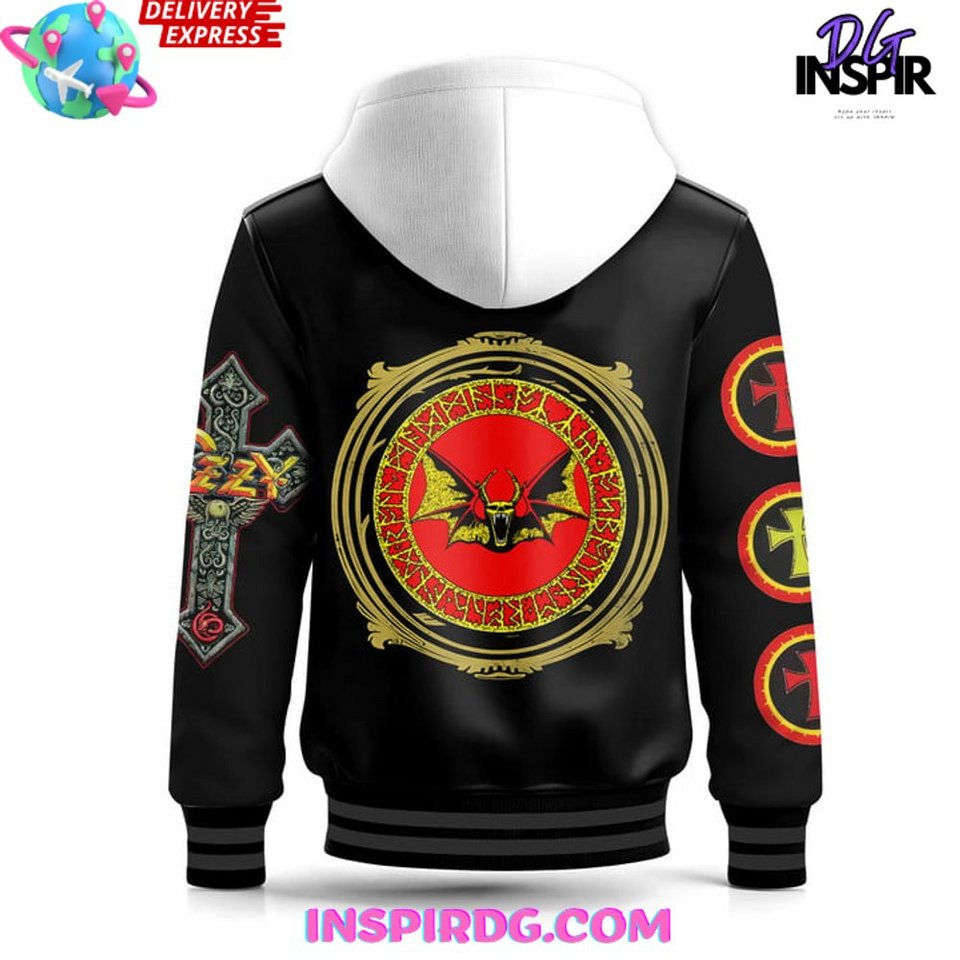 Ozzy Osbourne Gothic Rock Hooded Varsity Jacket