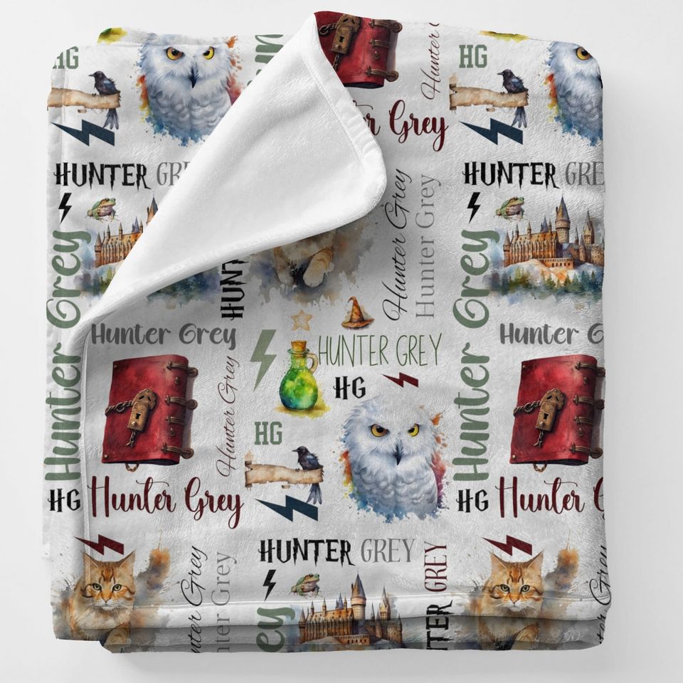 Personalized Wizard Minky Blanket for Nursery