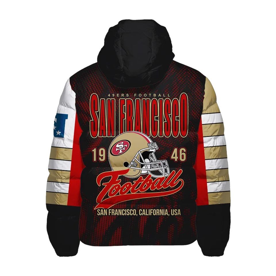 San Francisco 49ers Hooded Puffer Jacket, Game Day Jacket