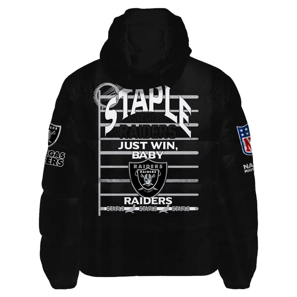 Las Vegas Raiders Hooded Puffer Jacket, Game Day Jacket