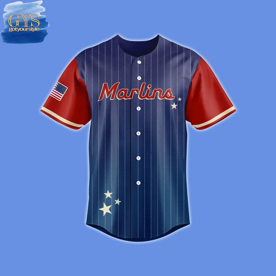 Miami Marlins Celebrate Team USA Night Limited Edition Baseball Jersey