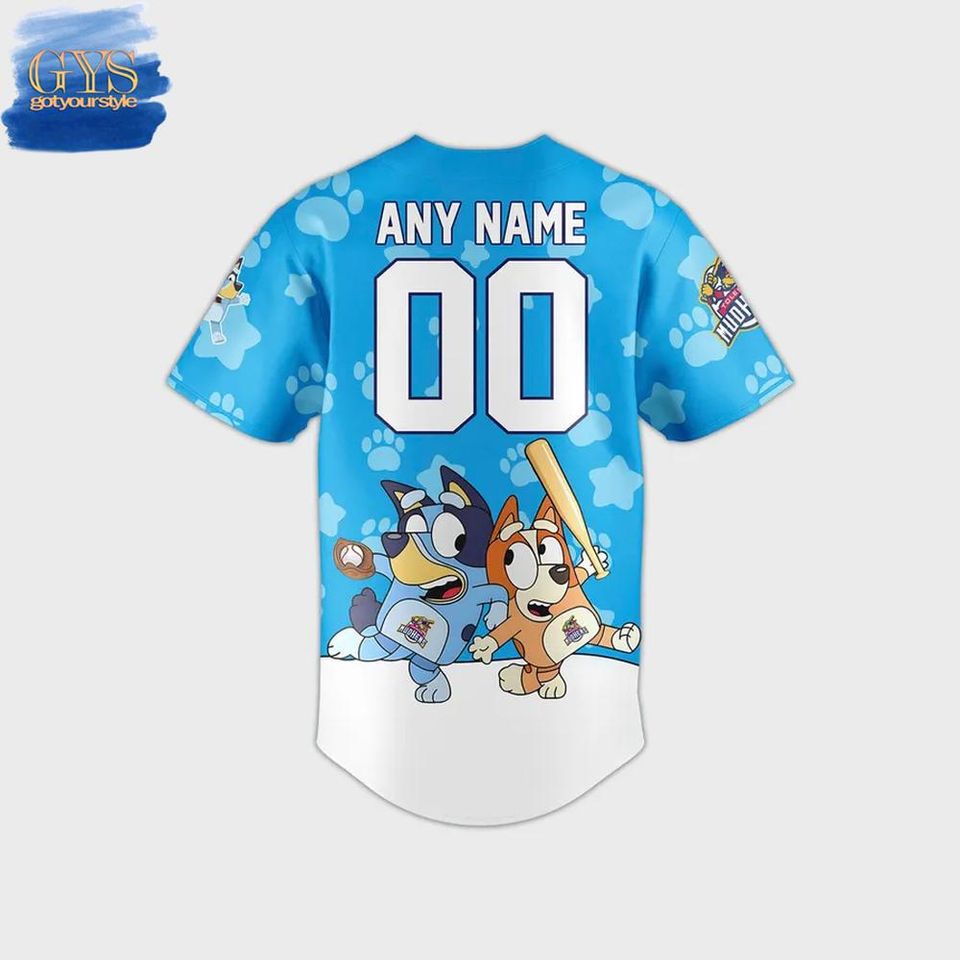 Personalized Toledo Mud Hens x BlueyDad Baseball Jersey
