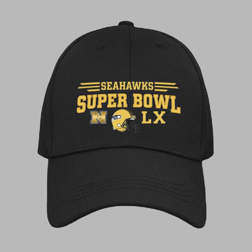 Seattle Seahawks Super Bowl LX Champions 2026 Baseball Cap