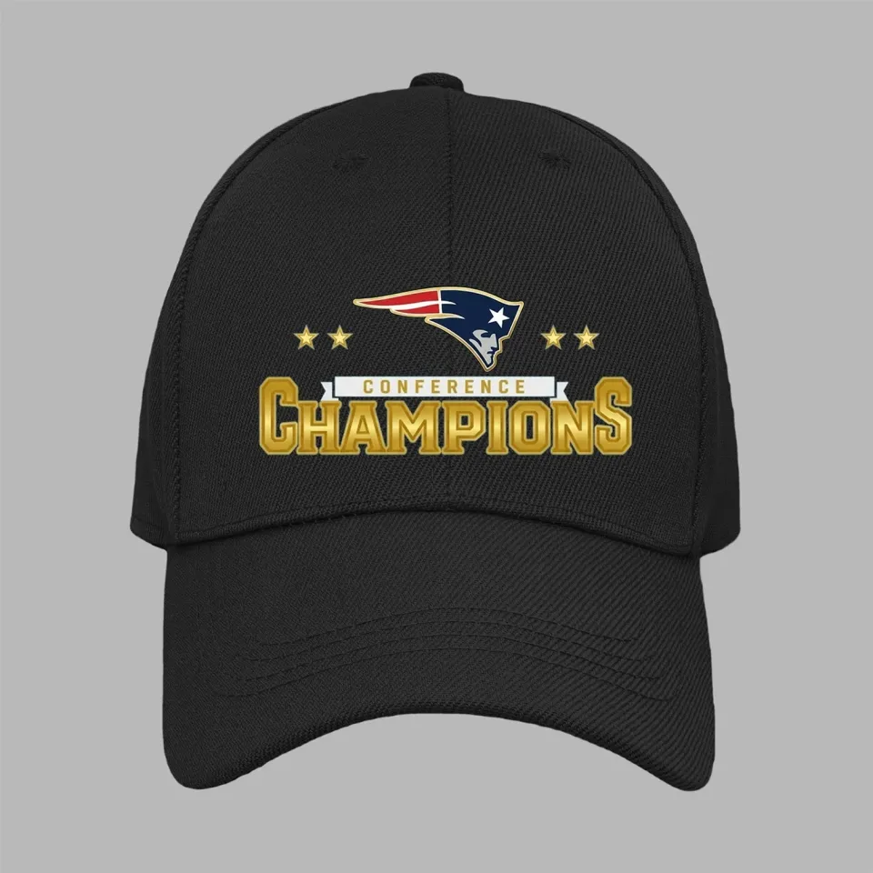 New England Patriots 2025 AFC Champions Baseball Cap