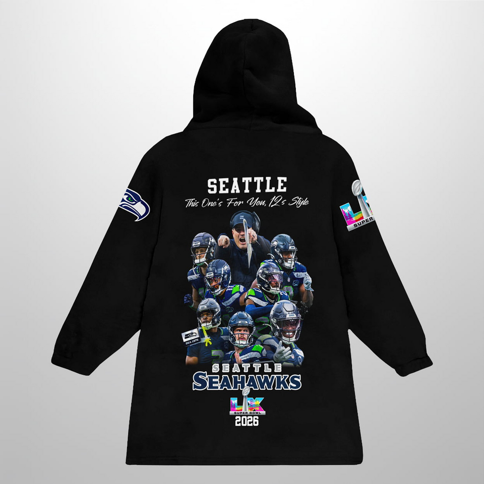 2026 Seahawks SB LX Champions Blanket Hoodie