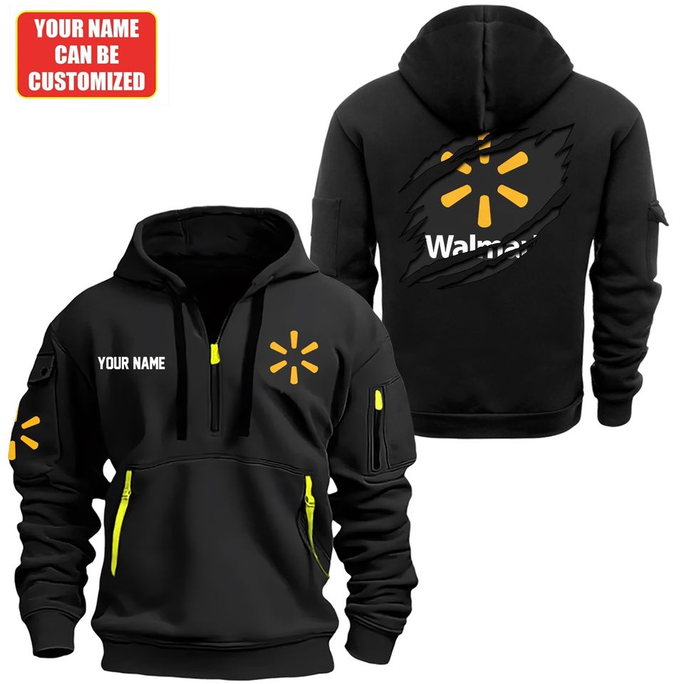 walmart Personalized Name Love Postal Service Quarter Zip Hoodie