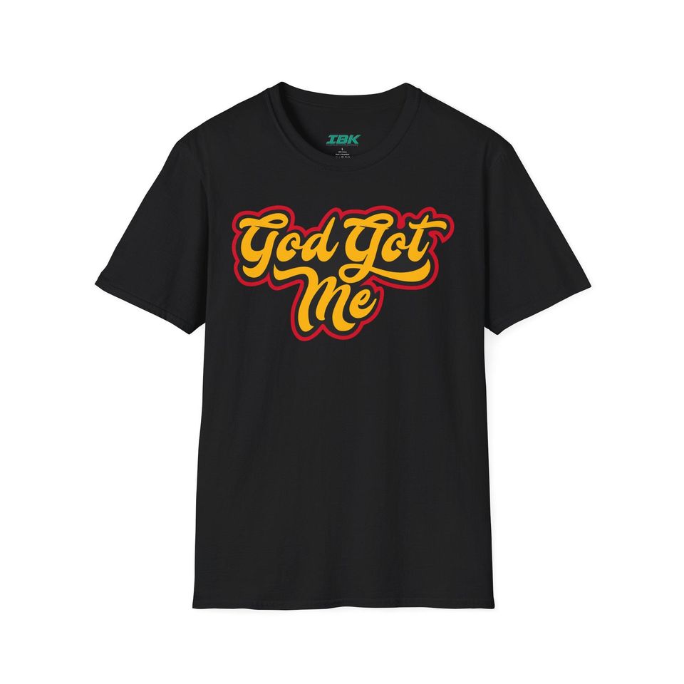 God Got Me T-Shirt, Retro Script Faith Typography, Christian Shirt