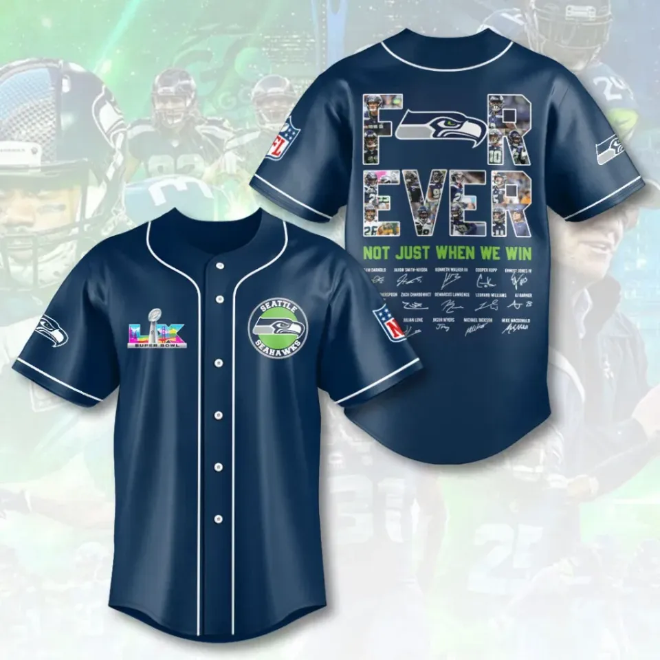 Seahawks 2025 NFC Champions Baseball Jersey
