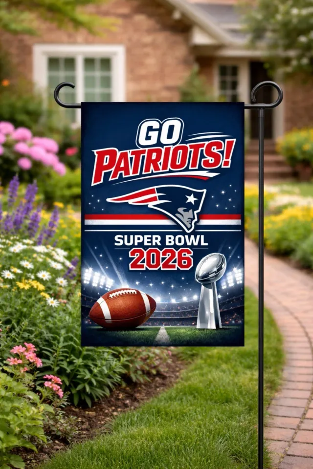 New England Patriots Garden Flag Super Bowl