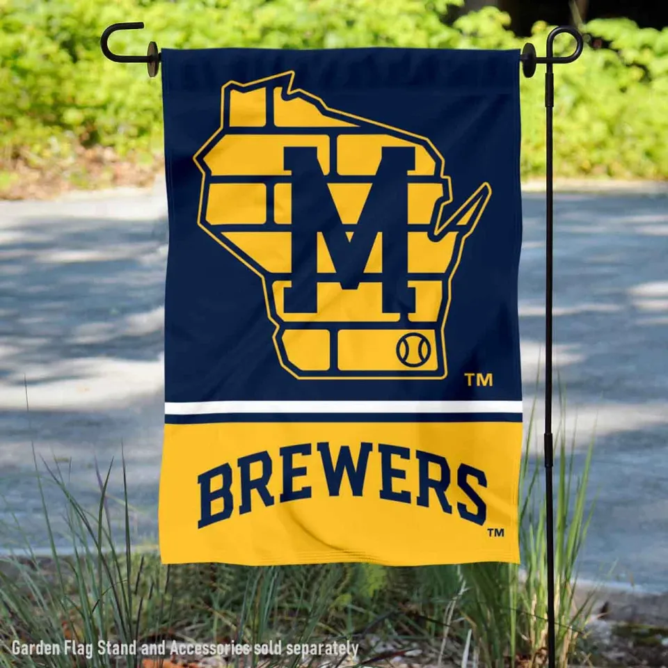 Milwaukee Brewers Retro Plain M Flag Graden Flag