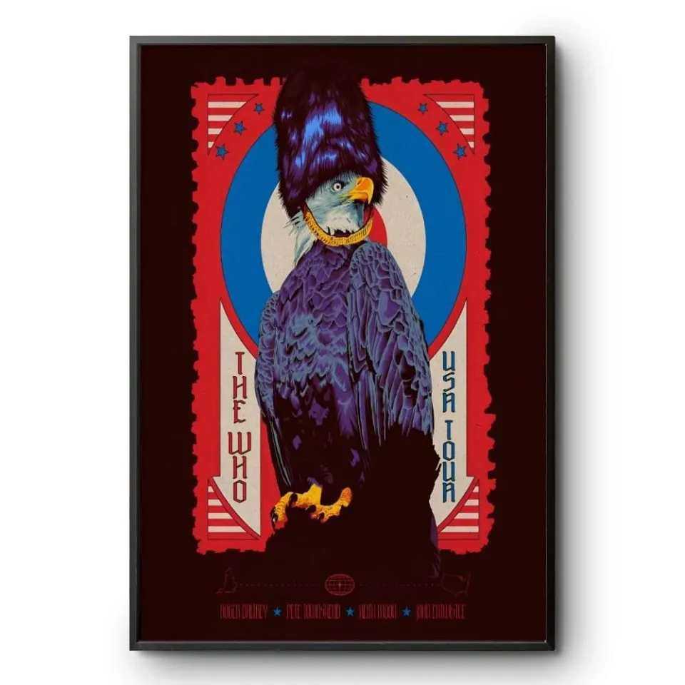 The Who 60th Anniversary USA Tour 2025 Vertical Poster