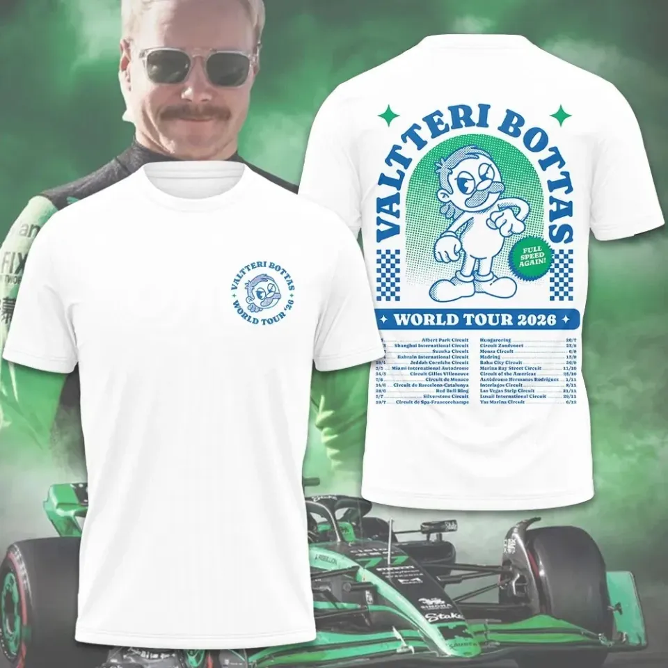 Valtteri Bottas World Tour 2026 3D T-Shirt