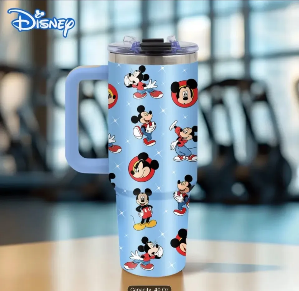 40 oz Stainless Steel Mickey Mouse Tumbler with Handle