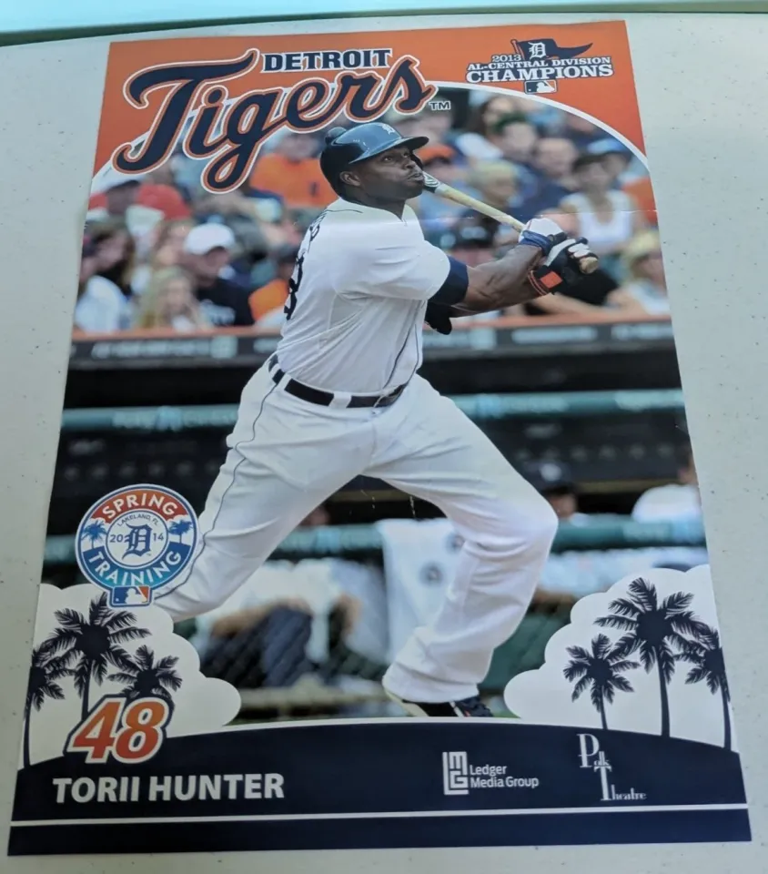 Detroit Tigers Poster #48 Torii Hunter 11x17 2014 Spring Training