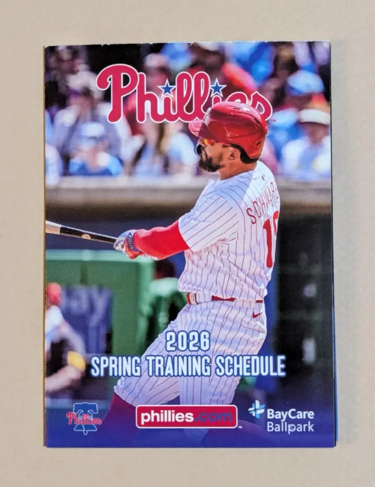 2026 Philadelphia Phillies Spring Training Baseball Pocket Schedule ⚾️⚾️