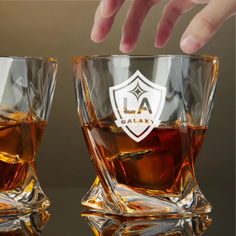 Engraved LA Galaxy Whiskey Glass – Twisted Whiskey Glasses