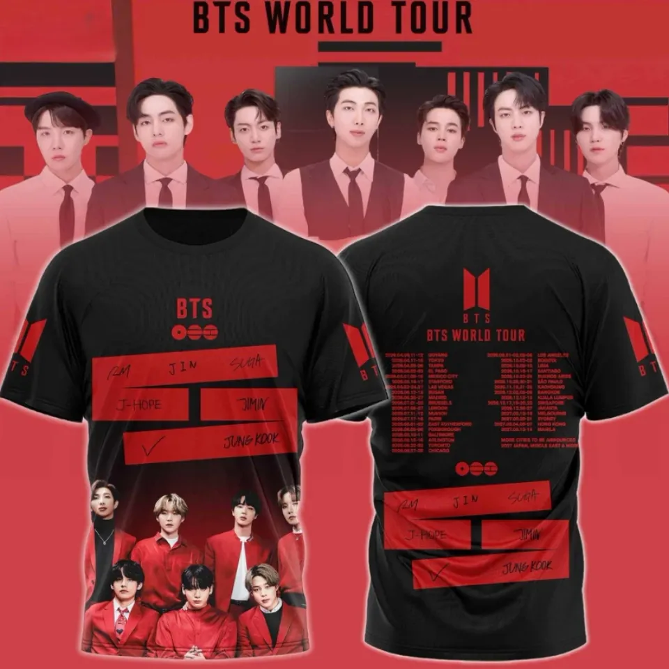 BTS WORLD TOUR 2026 T-shirt 3D