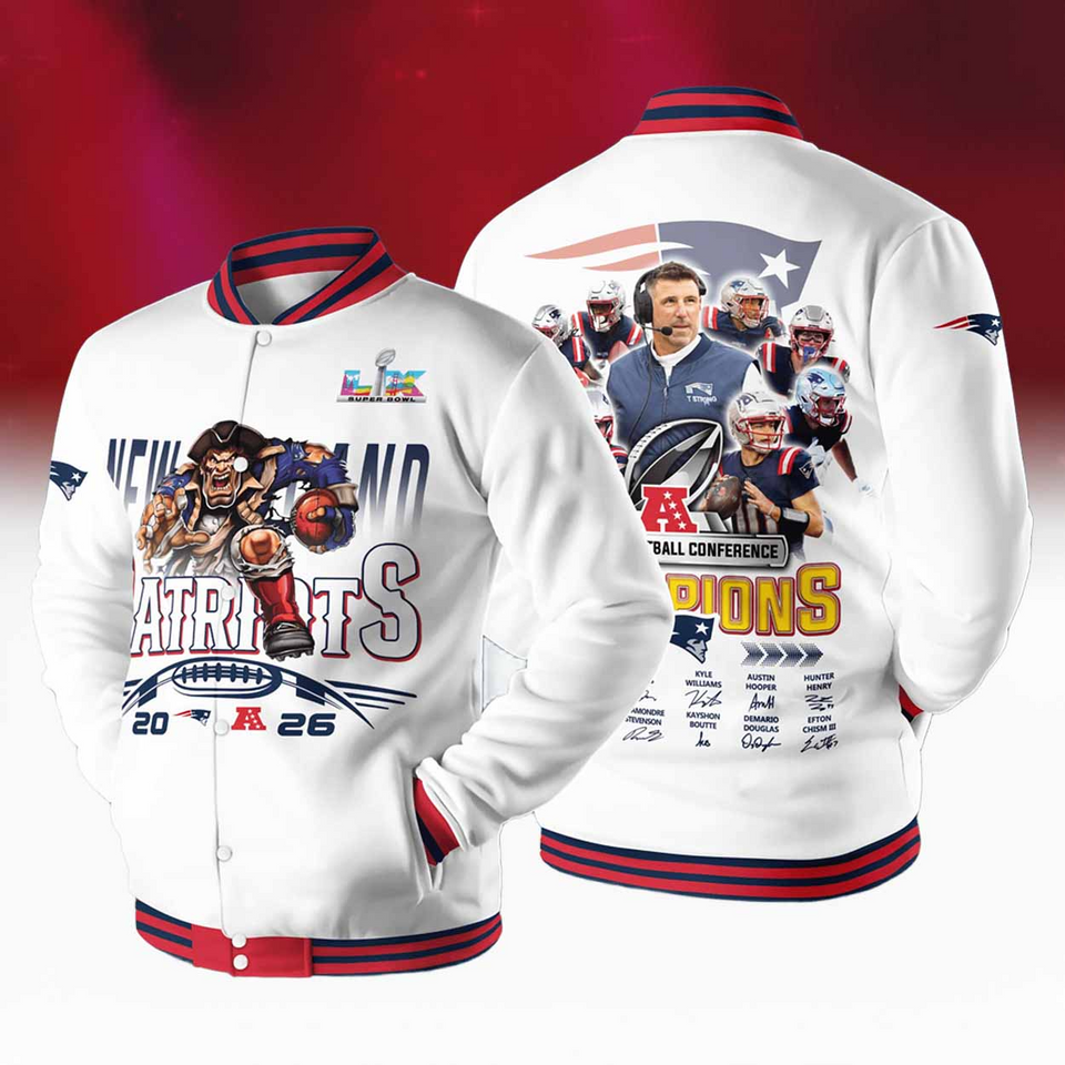 Patriots 2026 AFC Championship Baseball Jacket