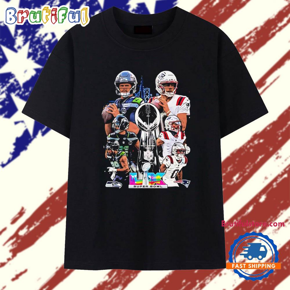 Super Bowl LX Seahawks vs Patriots player trophy graphic T Shirt